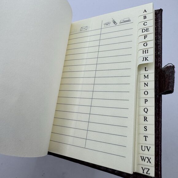 Vintage Italian Pressed Silver And Leather Small Decorative Address Book Unused - Picture 5 of 10